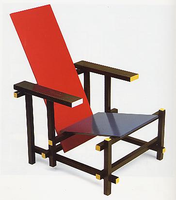 Gerrit Rietveld, Poltrona rosso blu, 1917