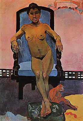 Paul Gauguin, Sedia con fanciulla nuda e scimmietta