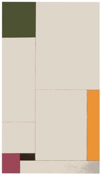 Vantongerloo, Composizione derivata dall’equazione y=ax2+bx+18 con verde, arancio, viola (nero), 1930