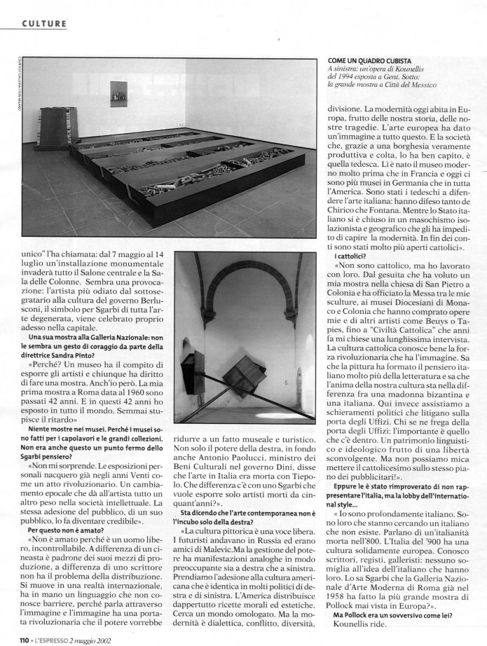 Intervista a Jannis Kounellis