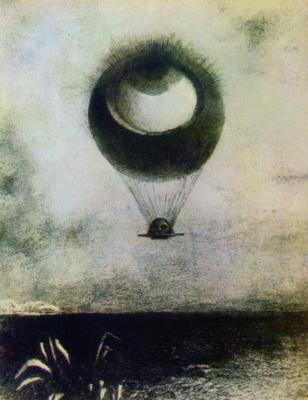 Odilon Redon, L'Occhio, come un pallone bizzarro si dirige verso l'infinito, 1882