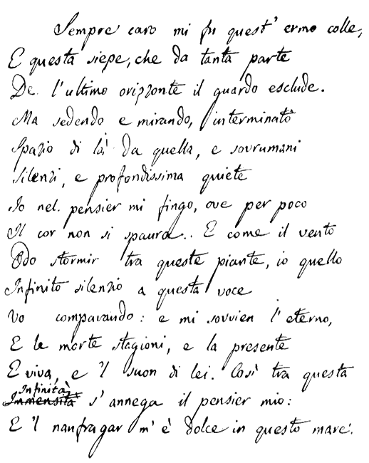 Giacomo Leopardi, Due pensieri sulla natura, 1817-1832