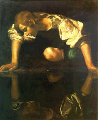 Caravaggio, Narciso, prob. 1597-99, oppure 1546-48, Galleria Nazionale d’Arte Antica, Palazzo Barberini, Roma